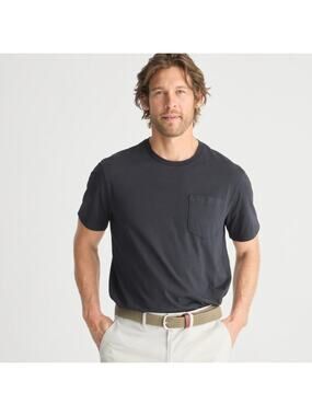 J.Crew Broken-In Pocket T-Shirt Men L Gray Cotton Crewneck Pullover Short Sleeve